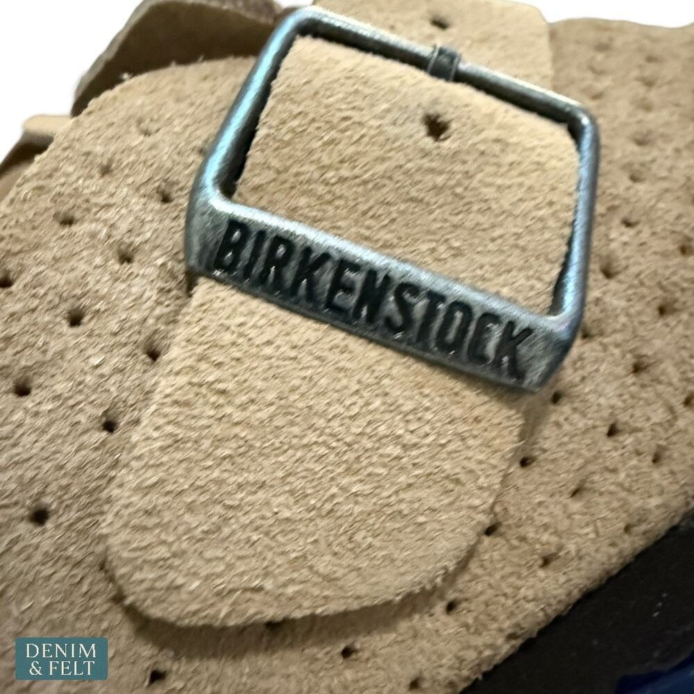 NEW Birkenstock Boston Emboss Dots New Beige Suede Clogs 42 Narrow Fit Comfort - Picture 13 of 16